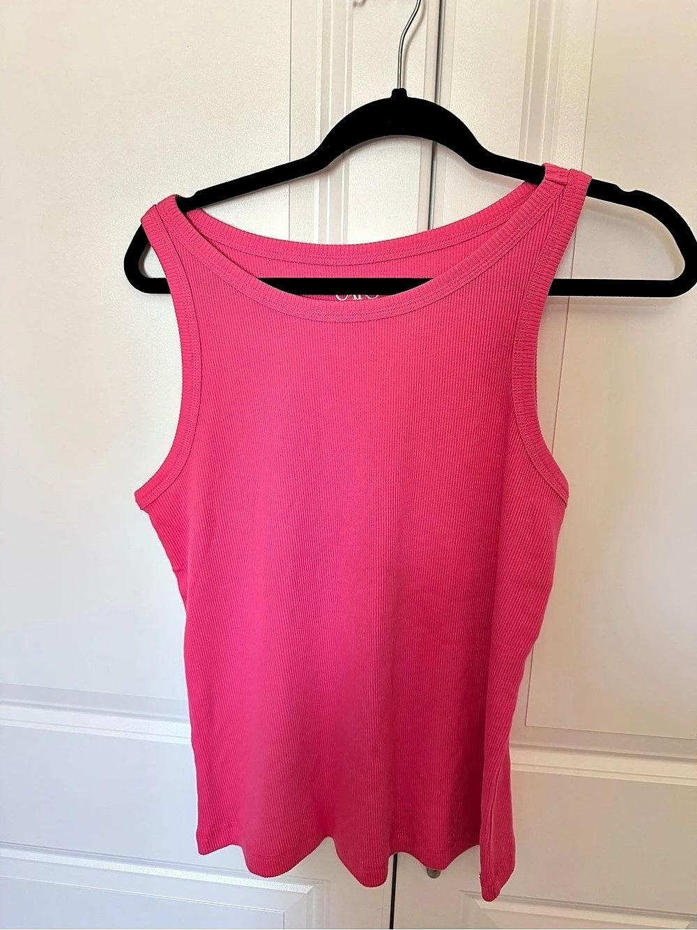Cato Ribbed Tank Top in Pink